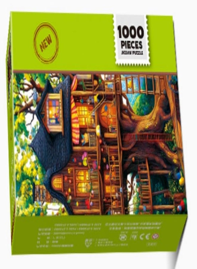 YOGEON Tree House Puzzles for Adults 1000 Pieces, Fantasy Tree of Life Jigsaw Puzzles Clearance, Plant Challenging Adult Puzzles as Nature Décor (Finish Size: 15''x 10'') - Image 3